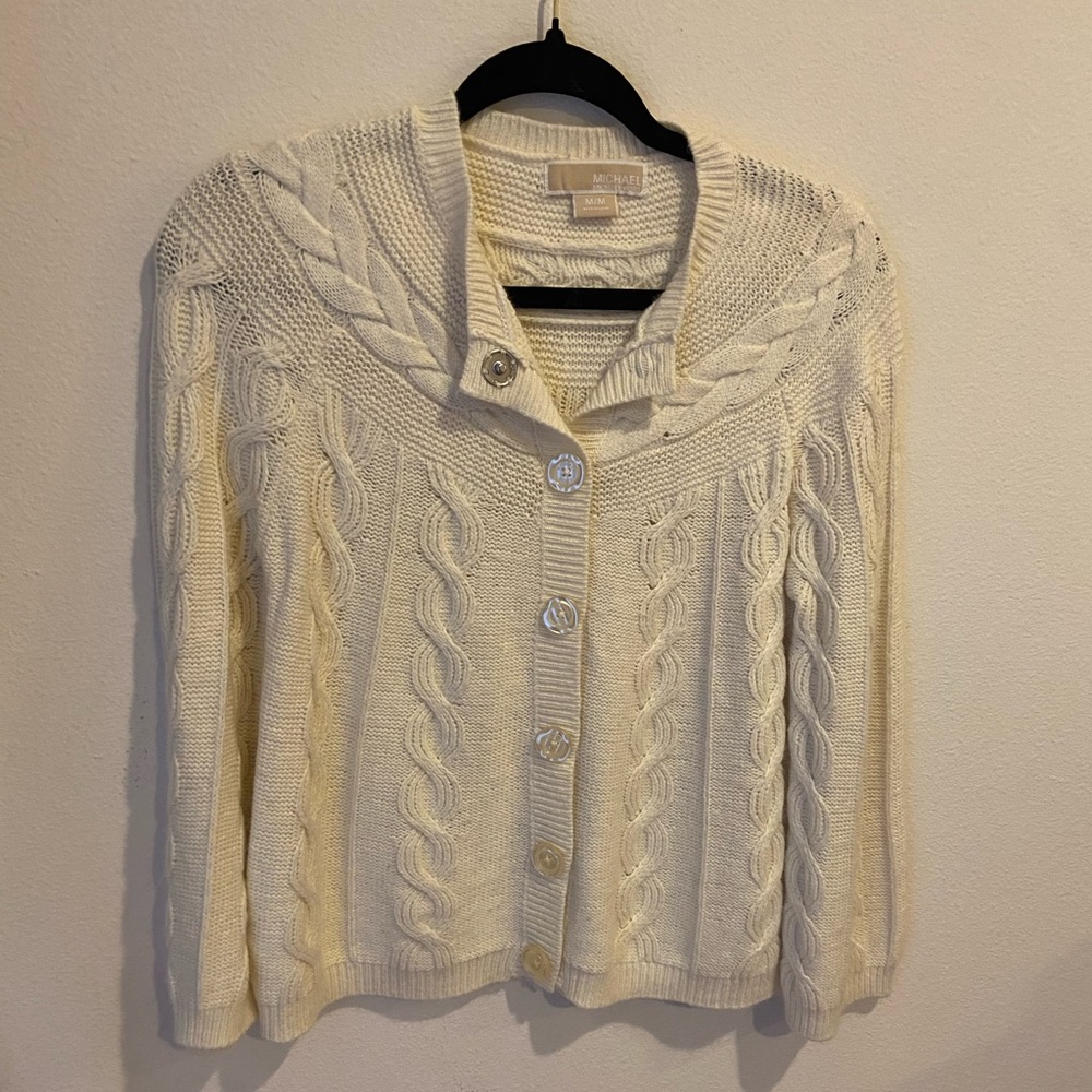 Michael Kors Cable Knit Cardigan size M!